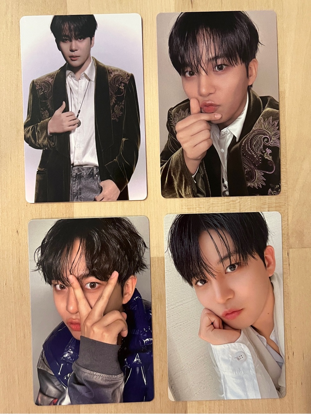 Set of four OFFICIAL Jongho of Ateez photocards (Set #2)